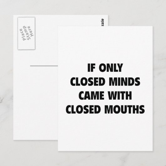 Geschlossene Minds Postkarte (Vorne/Hinten)