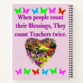 GESCHLOSSENE UND INSPIRIEREND LEHRERENTWICKLUNG NOTIZBUCH (Rückseite)