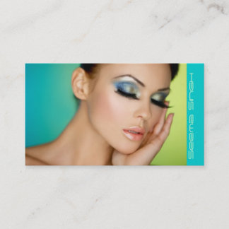 Geschlossenes Augenmake-up Visitenkarte