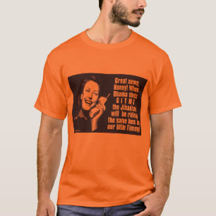 Geschlossenes Gitmo - Frau am Telefon T-Shirt