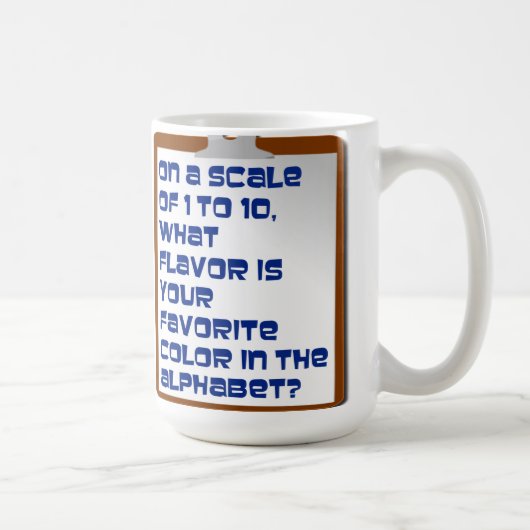Geschmack der Alphabet-Tasse Kaffeetasse (Rechts)