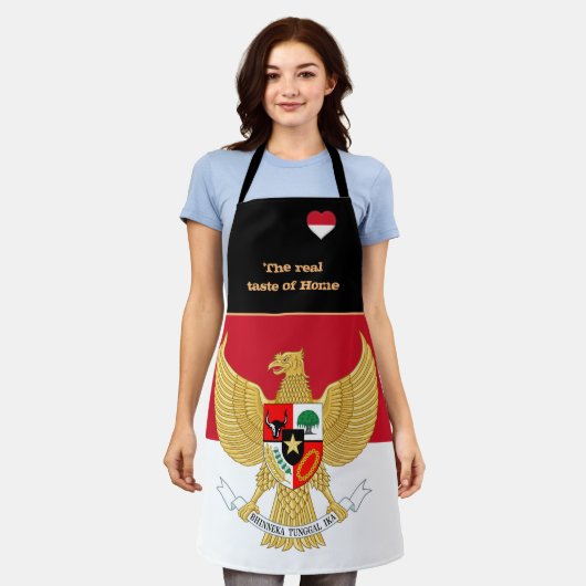 Geschmack der indonesischen Zuhause und indonesisc Schürze (Getragen)