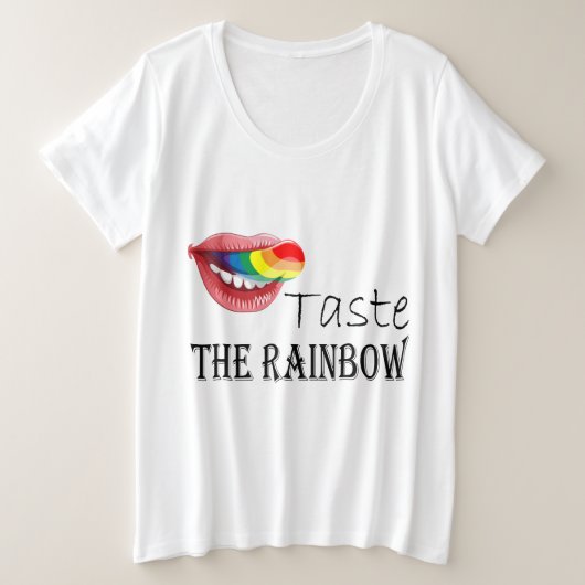 Geschmack der Regenbogen Große Größe T-Shirt (Design vorne)