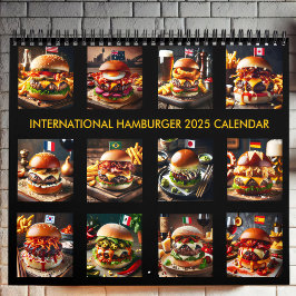 Geschmack der Welt: Internationale Hamburger 2025 Kalender
