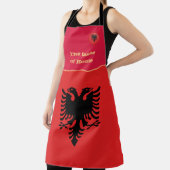 Geschmack der Zuhause & albanischen Flagge, Albani Schürze (InSitu)