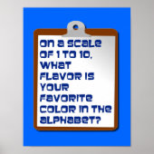 Geschmack des Alphabet Poster (Vorne)