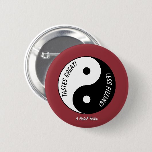 Geschmack groß / weniger gefüllt - Ein MisterP-But Button (Vorne & Hinten)