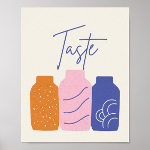 Geschmack Retro Boho Keramikvasen Wandkunst Druck Poster