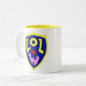 Geschmack-Schild Zweifarbige Tasse (Vorderseite Links)