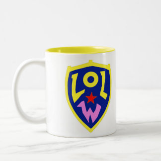 Geschmack-Schild Zweifarbige Tasse