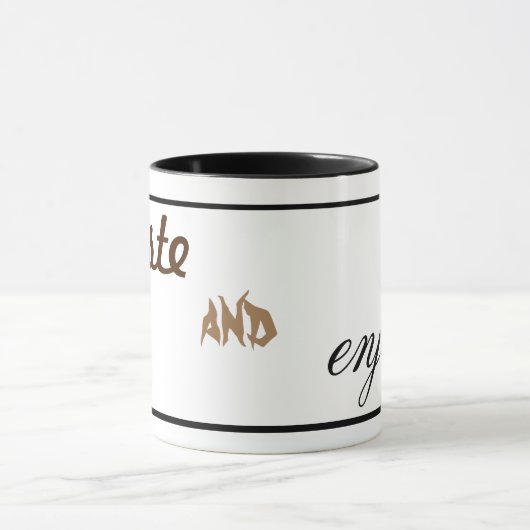 Geschmack und genießen Sie Tasse ist perfekt Appet (Zentrum)