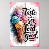 Geschmack und sehen, dass der Herr Christliche Kin Poster (Vorne)