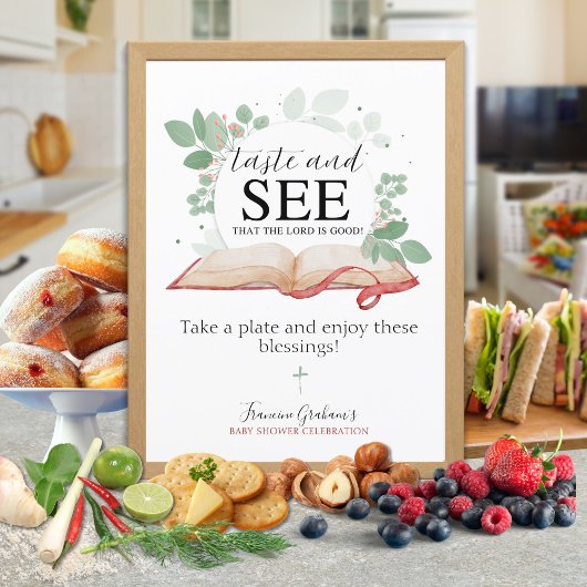 Geschmack und sehen, dass der Herr ein gutes Zeich Poster