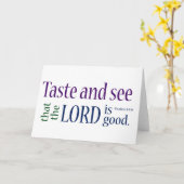 Geschmack und sehen... Psalm 34:8 Karte (Gelbe Blume)