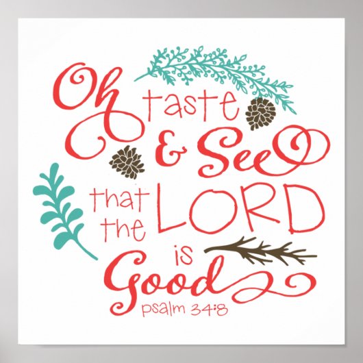 Geschmack und sehen Sie dekorative Kunst Print Poster (Vorne)