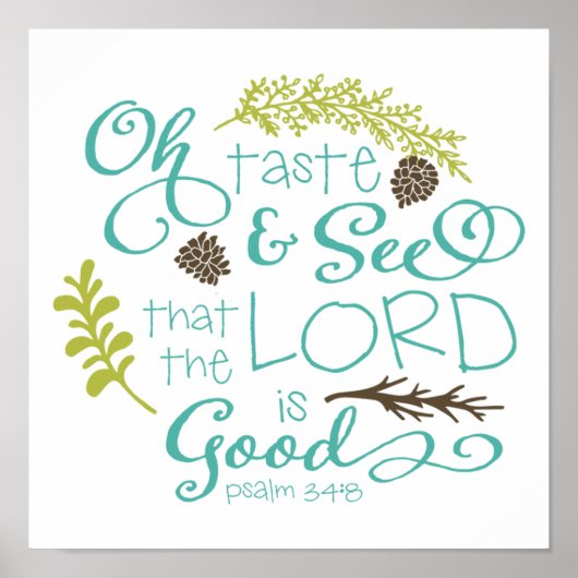 Geschmack und sehen Sie dekorative Kunst Print Poster (Vorne)