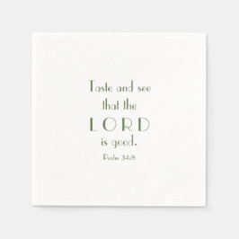 Geschmack und sehen Sie den Herrn ist gut | Cookie Serviette