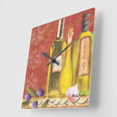 Geschmack von Italien 700 von Liz Revit Quadratische Wanduhr (Winkel)