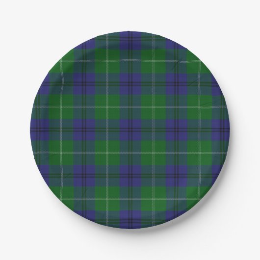 Geschmack von Scotland Clan Oliphant Tartan Karier Pappteller (Vorderseite)