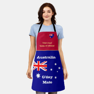 Geschmack von Zuhause & australischer Flagge / Aus Schürze