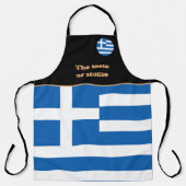 Geschmack von Zuhause, griechische Flagge, Grieche Schürze (Vorderseite)