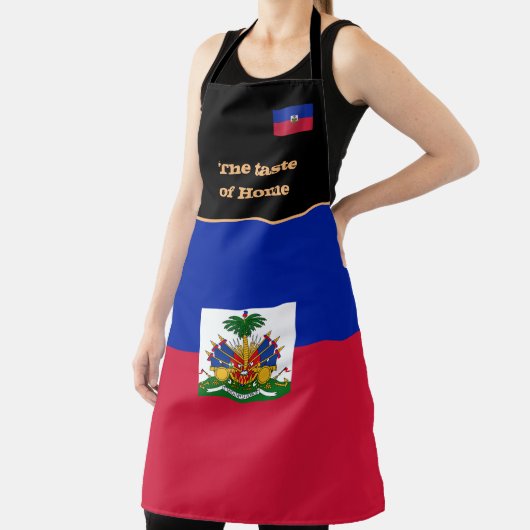 Geschmack von Zuhause & Haitianischer Flagge, Hait Schürze (InSitu)