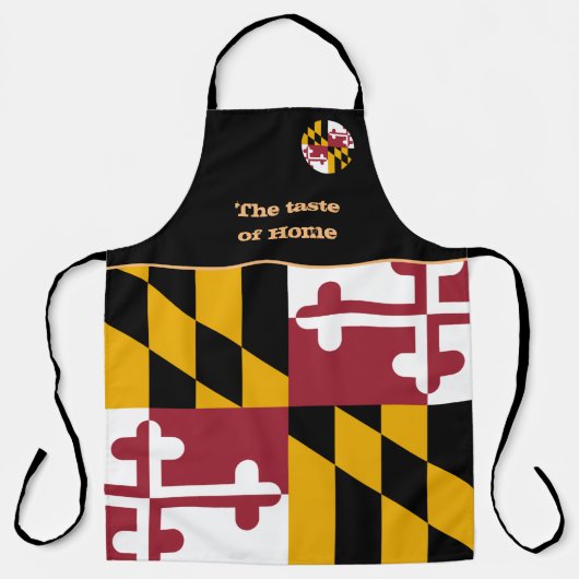 Geschmack von Zuhause & Maryland Flag, Maryland /K Schürze (Vorderseite)