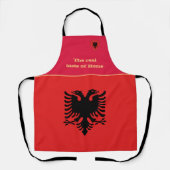 Geschmack von Zuhause und albanischer Flagge, Alba Schürze (Vorderseite)