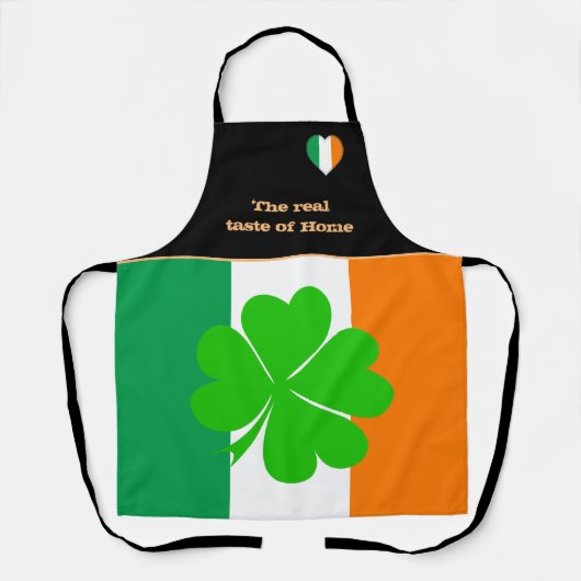 Geschmack von Zuhause und irischer Flagge, Irland Schürze (Vorderseite)