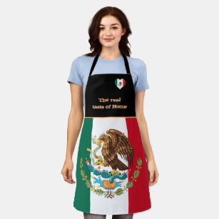 Geschmack von Zuhause und mexikanischer Flagge, Me Schürze