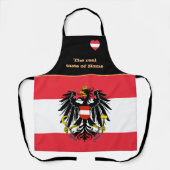 Geschmack von Zuhause und österreichischer Flagge, Schürze (Vorderseite)