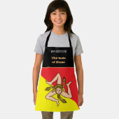 Geschmack von Zuhause und sizilianischer Flagge, S Schürze (Insitu)