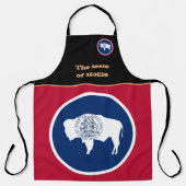 Geschmack von Zuhause & Wyoming Flag, Wyoming/USA Schürze (Vorderseite)