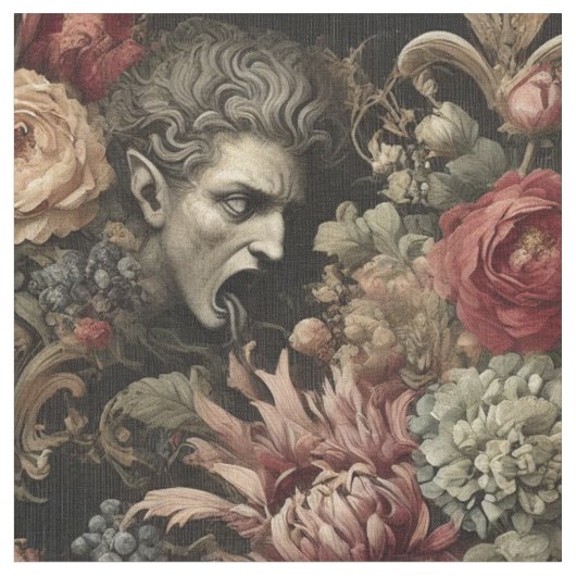 Geschmack wie Barock - Gothic Statement Tile Stoff (Nahaufnahme)