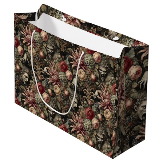 Geschmack wie Barock - Gotisch Viktorianisch Große Geschenktüte (Vorderseite Schrägansicht)