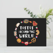 Geschmäcker auf der ganzen Welt Einladung (Stehend Vorderseite)