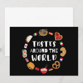 Geschmäcker auf der ganzen Welt Einladung (Vorne/Hinten)