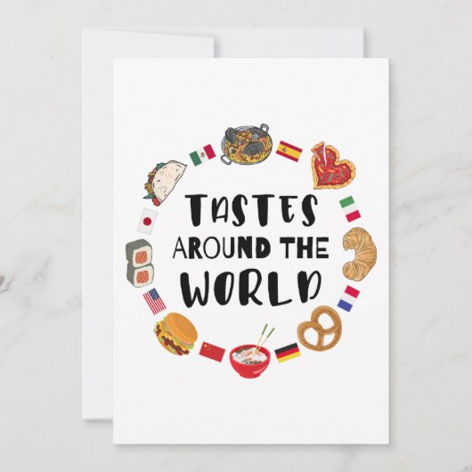 Geschmäcker auf der ganzen Welt Einladung (Vorderseite)