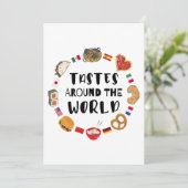 Geschmäcker auf der ganzen Welt Einladung (Stehend Vorderseite)