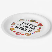 Geschmäcker auf der ganzen Welt Pappteller (Schrägansicht)