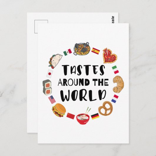 Geschmäcker auf der ganzen Welt Postkarte (Vorne/Hinten)