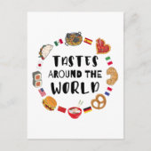 Geschmäcker auf der ganzen Welt Postkarte (Vorderseite)