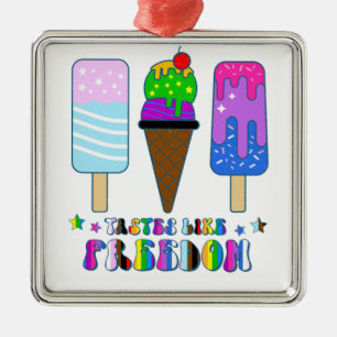 Geschmäcker wie Freiheit - LGBTQ+ Gleichheit Ornament Aus Metall