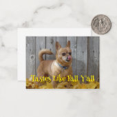 Geschmäcker wie Herbst Herbst Chihuahua Mitteilungskarte (Vorderseite/Rückseite Beispiel)