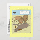 Geschmäcker wie Hühnchen Postkarte (Vorne/Hinten)