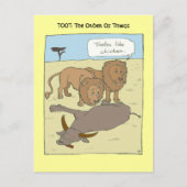 Geschmäcker wie Hühnchen Postkarte (Vorderseite)