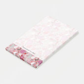 Geschmackliches Muster mit Vögeln und Blume Post-it Klebezettel (angewinkelt)