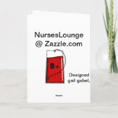 Geschmacksmuster der Krankenschwester IV Karte (Rückseite)