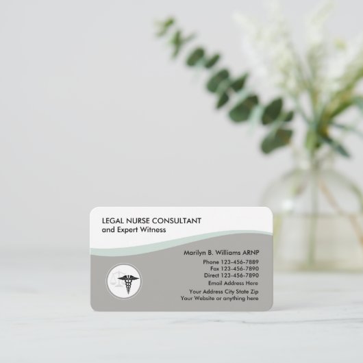 Geschmacksmuster für Krankenpfleger Visitenkarte (Stehend Vorderseite)