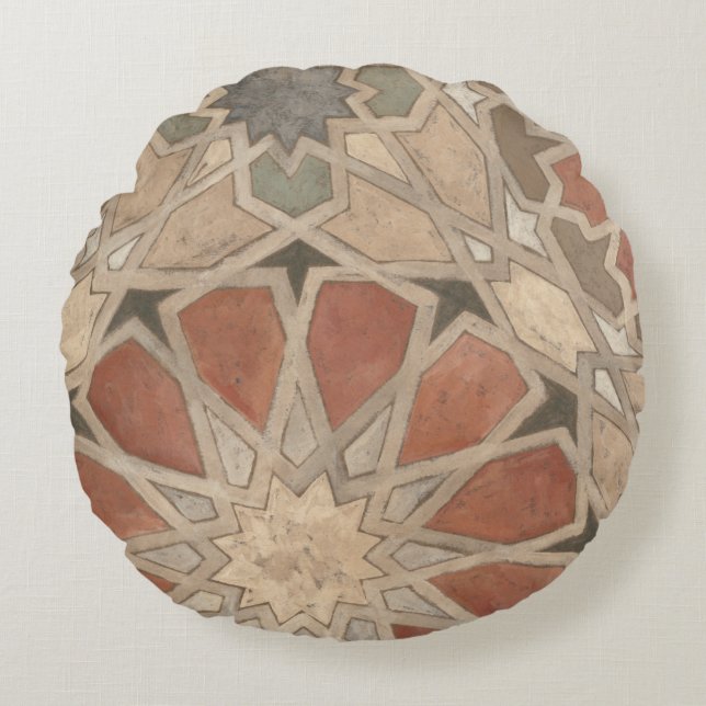 Geschmacksmuster von Marrakesch I Rundes Kissen (Vorderseite)